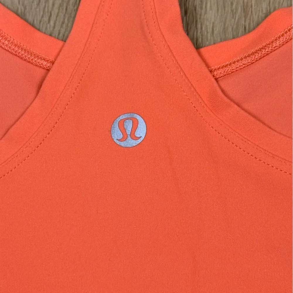 Lululemon Cool Racerback Short Tank Size 8 Raspberry Cream - Picture 4 of 5
